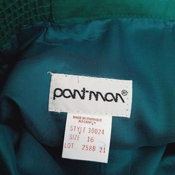 Vintage PANTMAN Pleated Front Long Midi Skirt Green Sz M - Picture 12 of 14